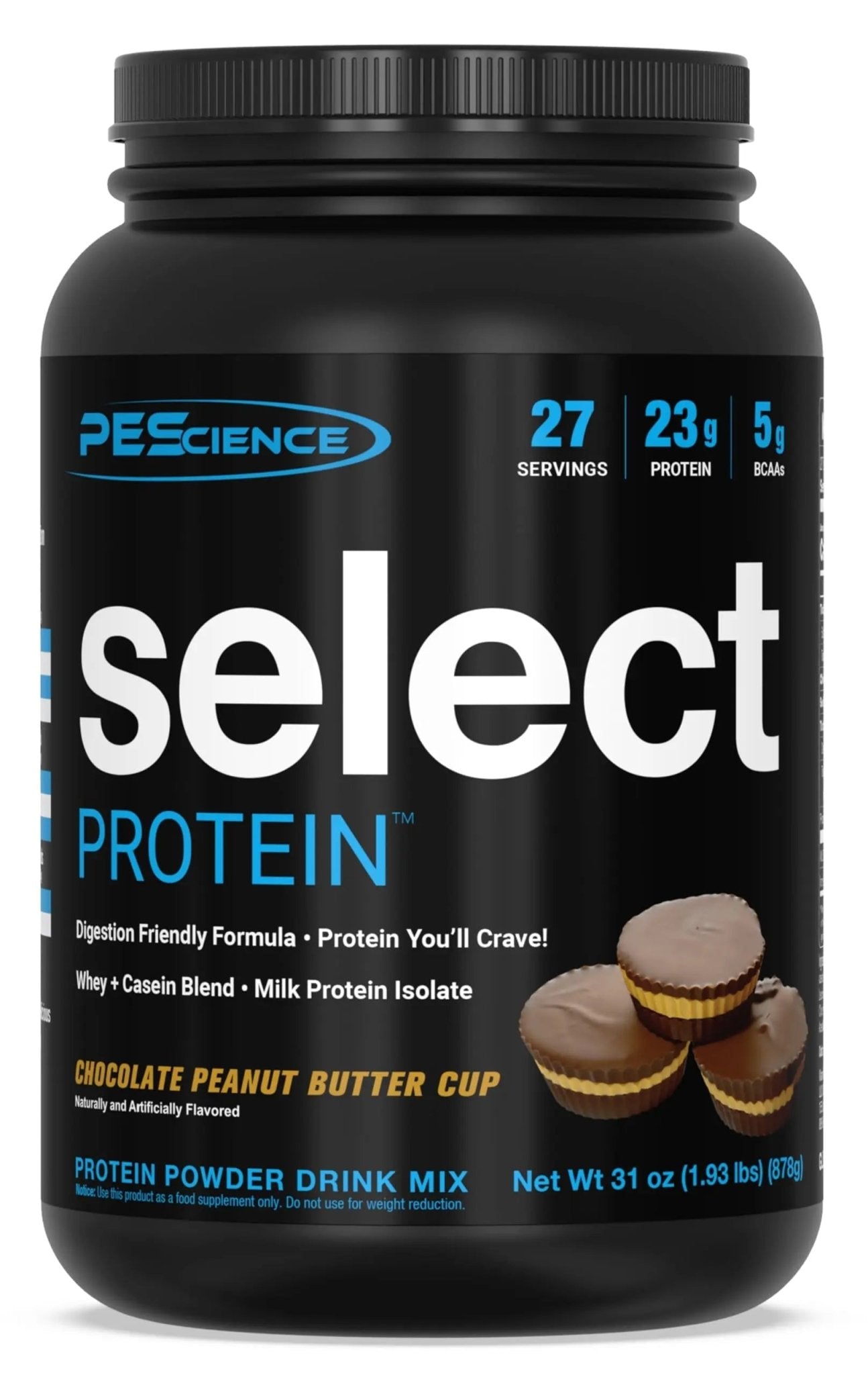 PEScience Select Low Carb Protein Powder, Chocolate Peanut Butter Cup, 27 Serving - TrustMedUSA