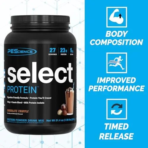 PEScience Select Low Carb Protein Powder, Chocolate Truffle, 27 Serving, Keto Friendly - TrustMedUSA