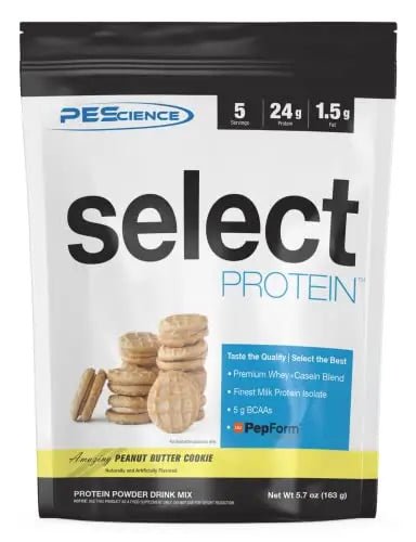 PEScience Select Low Carb Protein Powder, Peanut Butter Cookie, 5 Serving, Keto Friendly - TrustMedUSA