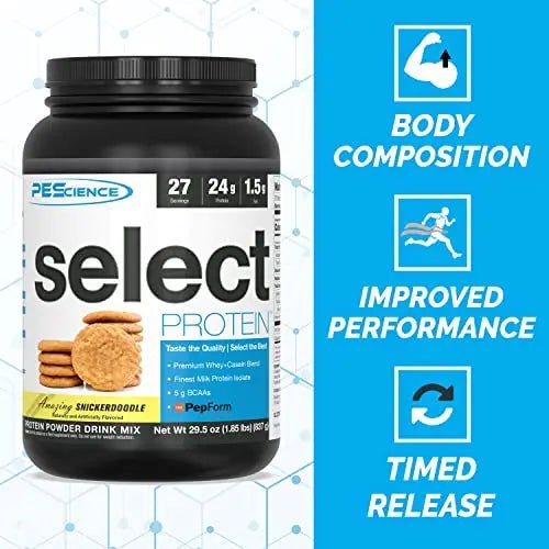 PEScience Select Low Carb Protein Powder, Snickerdoodle, 27 Serving, Keto Friendly - TrustMedUSA