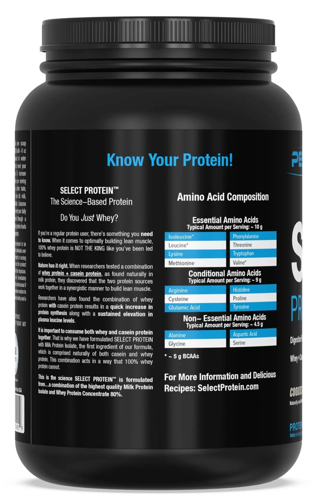 PEScience Select Protein, Cookies and Cream, 27 Serving, Premium Whey and Casein - TrustMedUSA