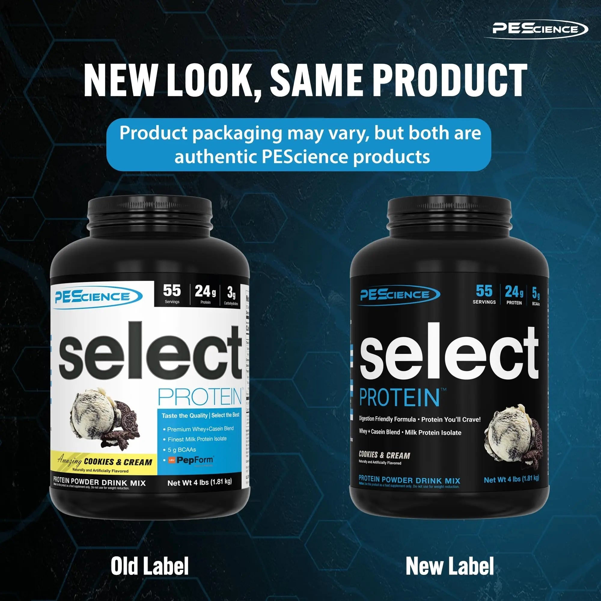 PEScience Select Protein, Cookies and Cream, 27 Serving, Premium Whey and Casein - TrustMedUSA