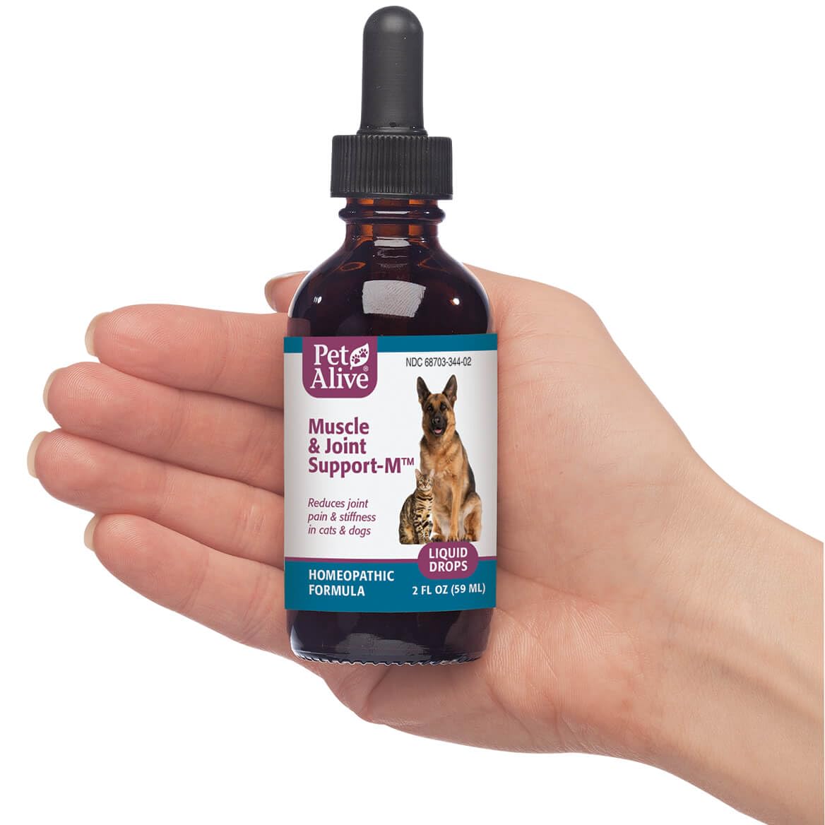 PetAlive Muscle and Joint Support-M - Natural Homeopathic Formula for Joint Pain and Stiffness in Pets - Supports Joint Health and Movement in Dogs and Cats - 59 mL - TrustMedUSA