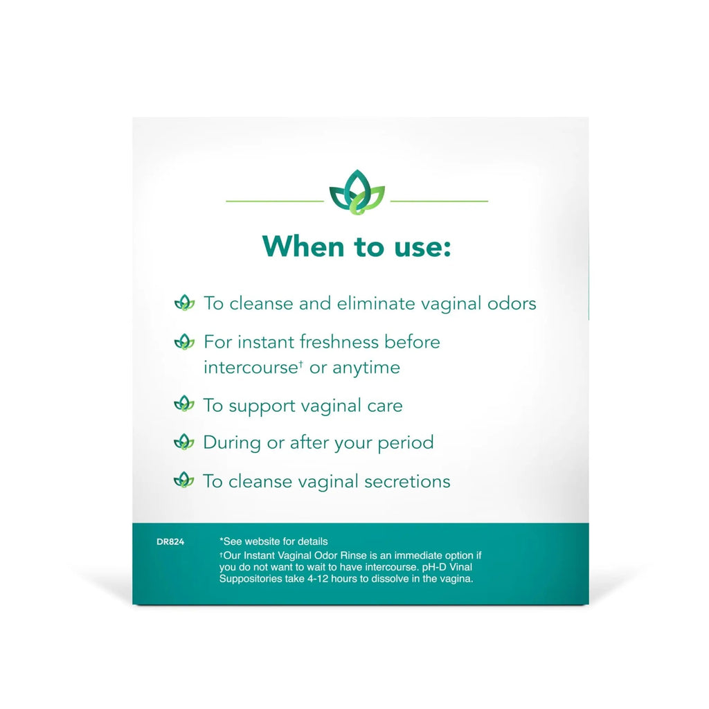 pH-D Feminine Health Support - Instant Odor Rinse with Boric Acid for Vaginal Odor - Vegan, Paraben-Free, Cruelty-Free, 6 Fl Oz Total, (3 Fl Oz, Pack of 2) - TrustMedUSA