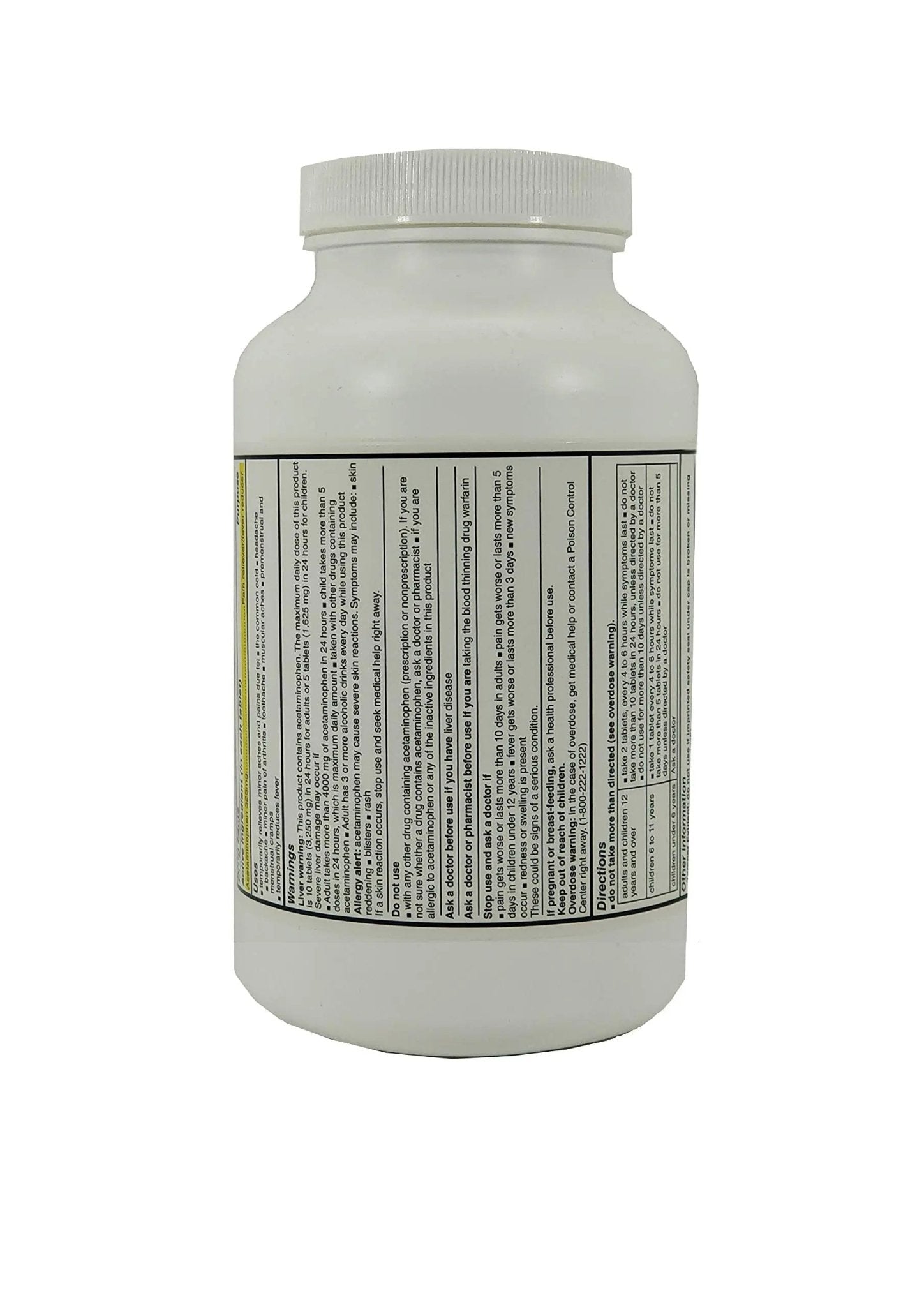 Pharbest Acetaminophen 325 mg 1000 Count Tablets - TrustMedUSA