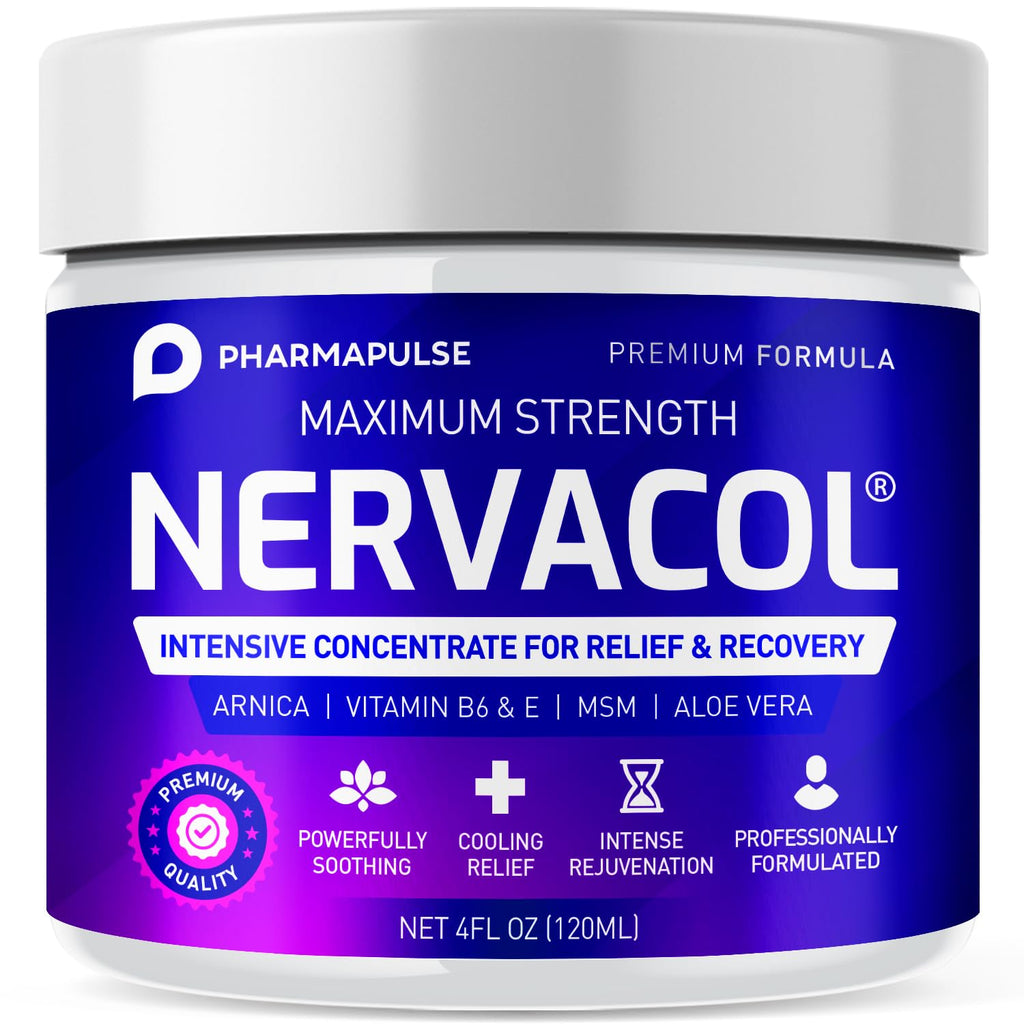 Pharmapulse Neuropathy Nerve Therapy & Relief Cream - Maximum Strength Relief Cream for Foot, Hands, Legs, Toes Includes Alpha Lipoic Acid, Arnica, Vitamin B6, Aloe Vera, MSM - Effective Soothing 4oz - TrustMedUSA