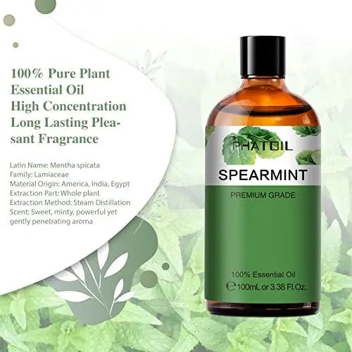 PHATOIL Spearmint Essential Oil 100ML, Pure Premium Grade Spearmint Essential Oils - TrustMedUSA