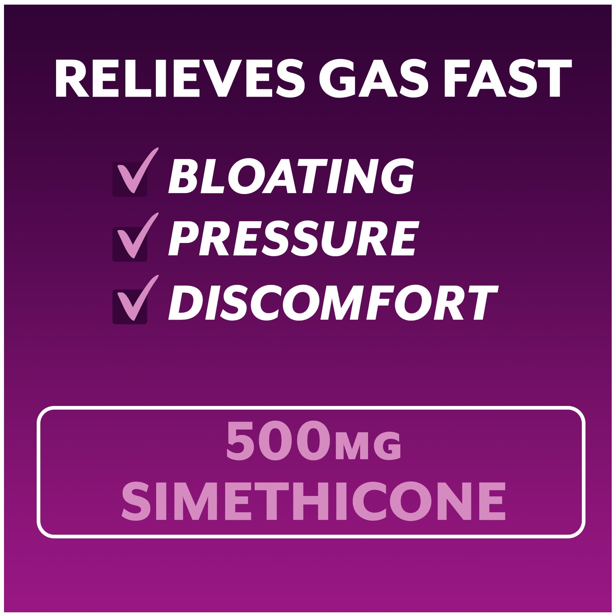 Phazyme Ultimate Strength Anti-Gas 500 mg Simethicone Gas Relief for Adults, Fast Gels Quickly Ease Bloating, Pressure and Discomfort, 20 Count - Maple Wellness Supplements