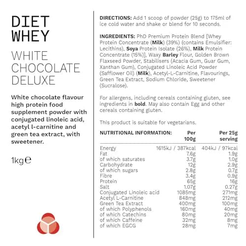 PhD Nutrition Diet Whey Low Calorie Protein Powder, Low Carb, High Protein Lean Matrix - TrustMedUSA