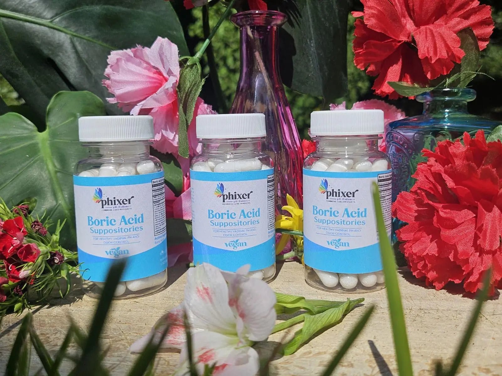 Phixer pH Balance - Vaginal Boric Acid Suppositories for Women - 20 Suppositories 600MG Each for Chronic Yeast Infections and Vaginal Odor - Vaginal Use Only - Made in USA - TrustMedUSA