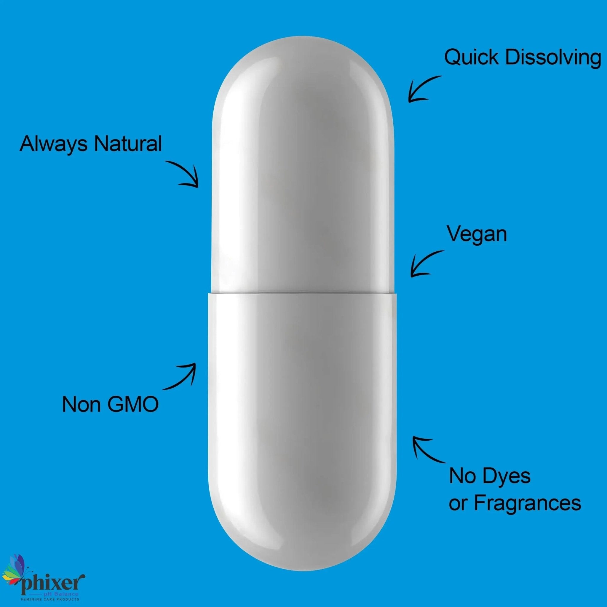 Phixer pH Balance - Vaginal Boric Acid Suppositories for Women - 20 Suppositories 600MG Each for Chronic Yeast Infections and Vaginal Odor - Vaginal Use Only - Made in USA - TrustMedUSA