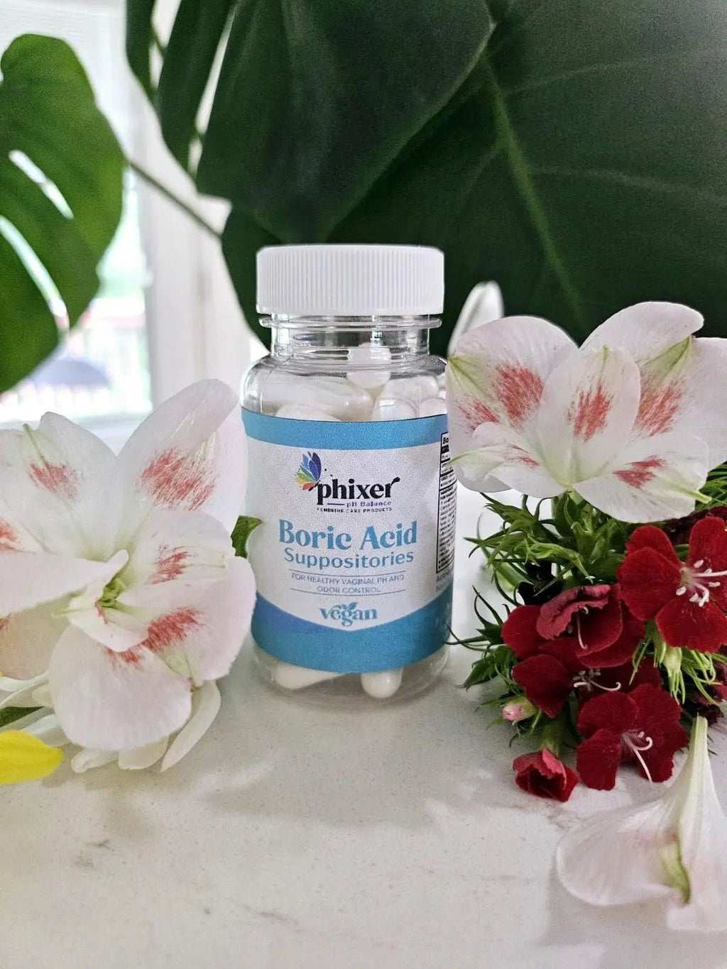 Phixer pH Balance - Vaginal Boric Acid Suppositories for Women - 20 Suppositories 600MG Each for Chronic Yeast Infections and Vaginal Odor - Vaginal Use Only - Made in USA - TrustMedUSA