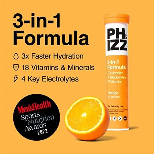 Phizz Electrolytes, Multivitamin & Hydration Tablets - 20 Effervescent Rehydration Electroly - TrustMedUSA