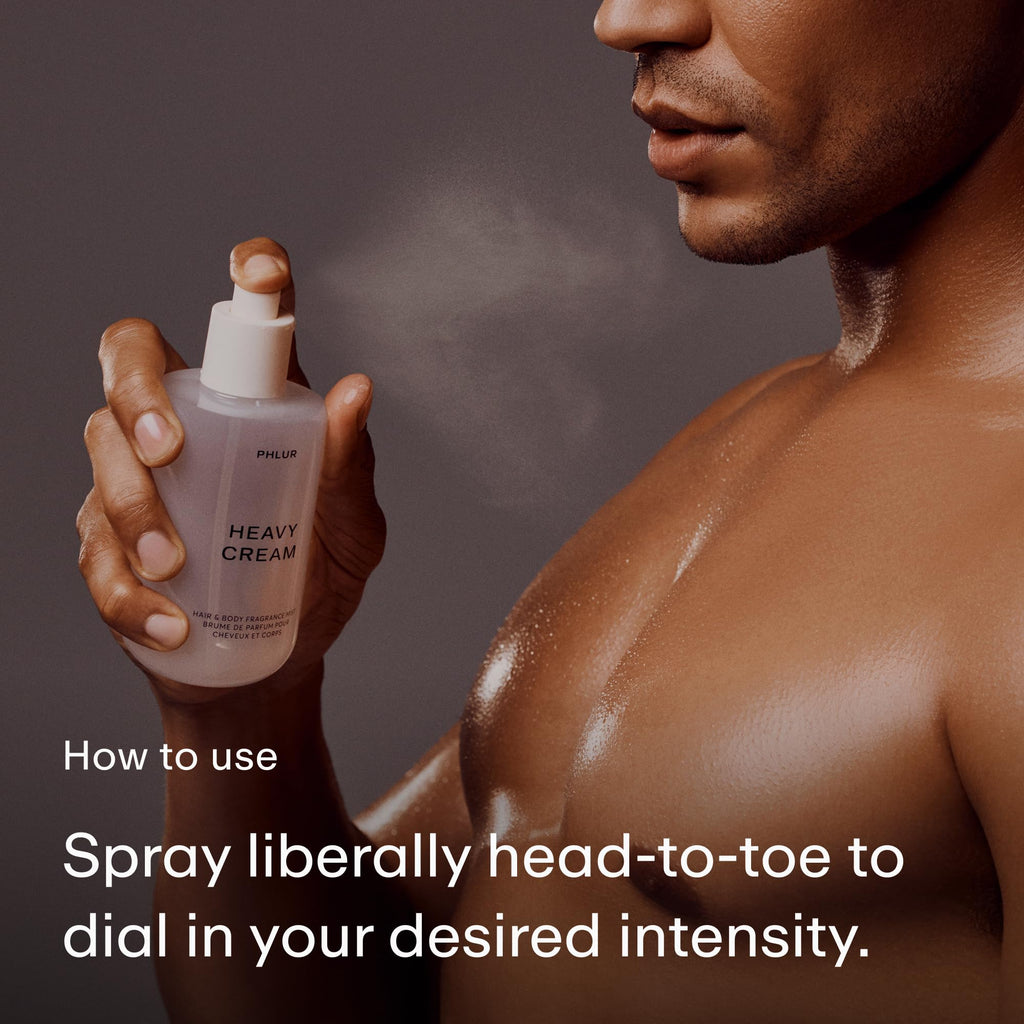 PHLUR Heavy Cream Body Mist, 8 Fl Oz – Hair and Body Perfume for Women, Gourmand Vanilla Body Spray with Marshmallow, Coconut Cream & Citrus Fragrance - TrustMedUSA