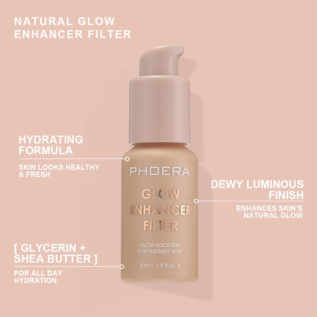 PHOERA Skin Glow Tint Foundation,Natural Radiant Flawless Filter Effect Silk Perfect Illuminating Foundation. (03 Medium) - TrustMedUSA