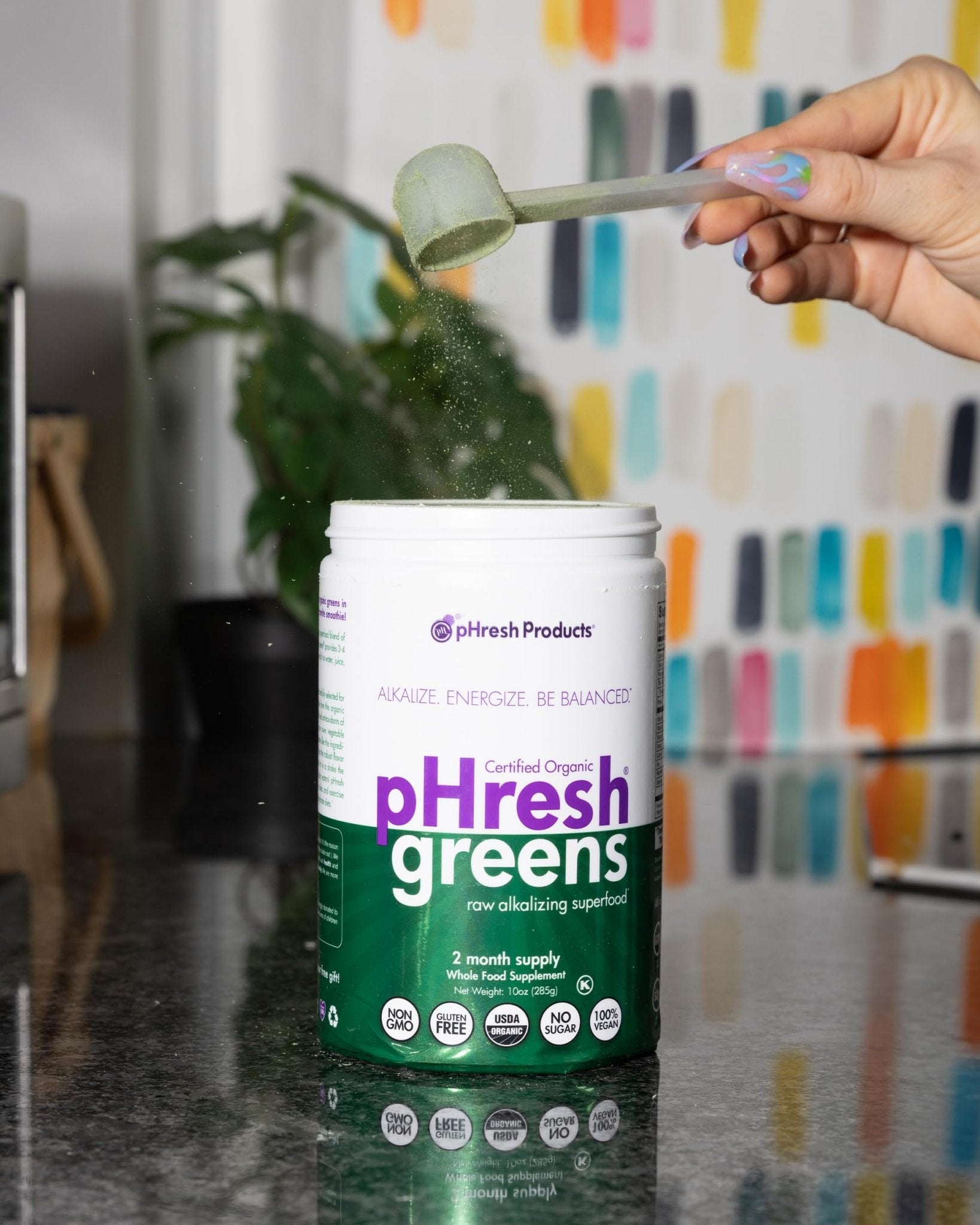 pHresh - Greens Raw Alkalizing Superfood Greens Powder - 2 Month Supply - Vegan, Kosher, Gluten Free - Natural Enzymes, Nutrients - Approved for Intermittent Fasting - 10 oz - TrustMedUSA