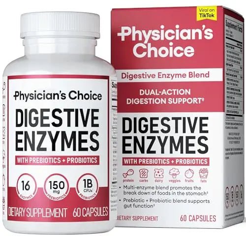 Physician's CHOICE Digestive Enzymes - Multi Enzymes, Organic Prebiotics & Probiotics - TrustMedUSA