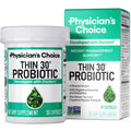 Physician's CHOICE Probiotics for Weight Management & Bloating - 6 Probiotic Strains - Prebiotics - Key ingredient Cayenne - Supports Gut Health - Weight Management for Women & Men - Green Tea - 30 CT - Maple Wellness Supplements