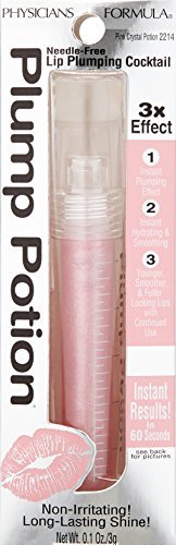 Physicians Formula Plump Potion™ Needle-Free Lip Plumping Cocktail Lip Gloss, Pink Crystal Potion, Hypoallergenic, Fragrance Free, Dermatologist Approved - TrustMedUSA