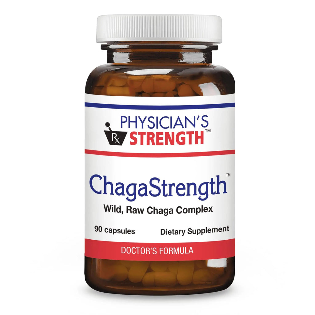 Physician's Strength ChagaStrength - 90 Capsules - Wild, Raw Chaga Complex - Immune & Physical Support - Non-GMO - 90 Servings - TrustMedUSA
