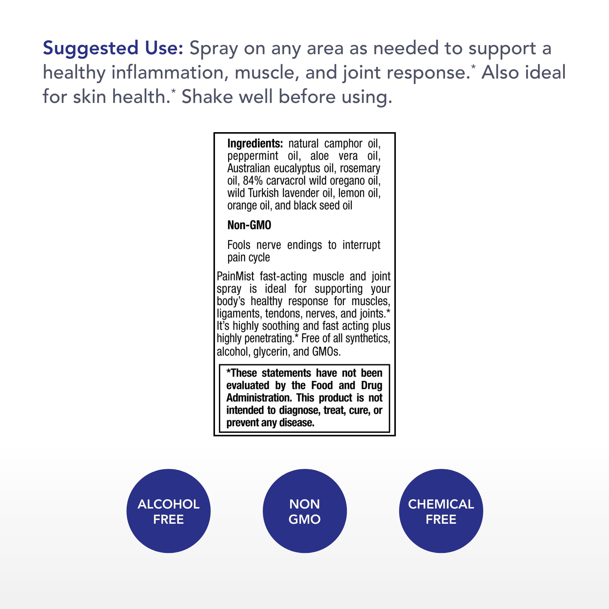 Physician's Strength PainMist - 1 fl oz - Healthy Inflammation Support - Non-GMO - TrustMedUSA