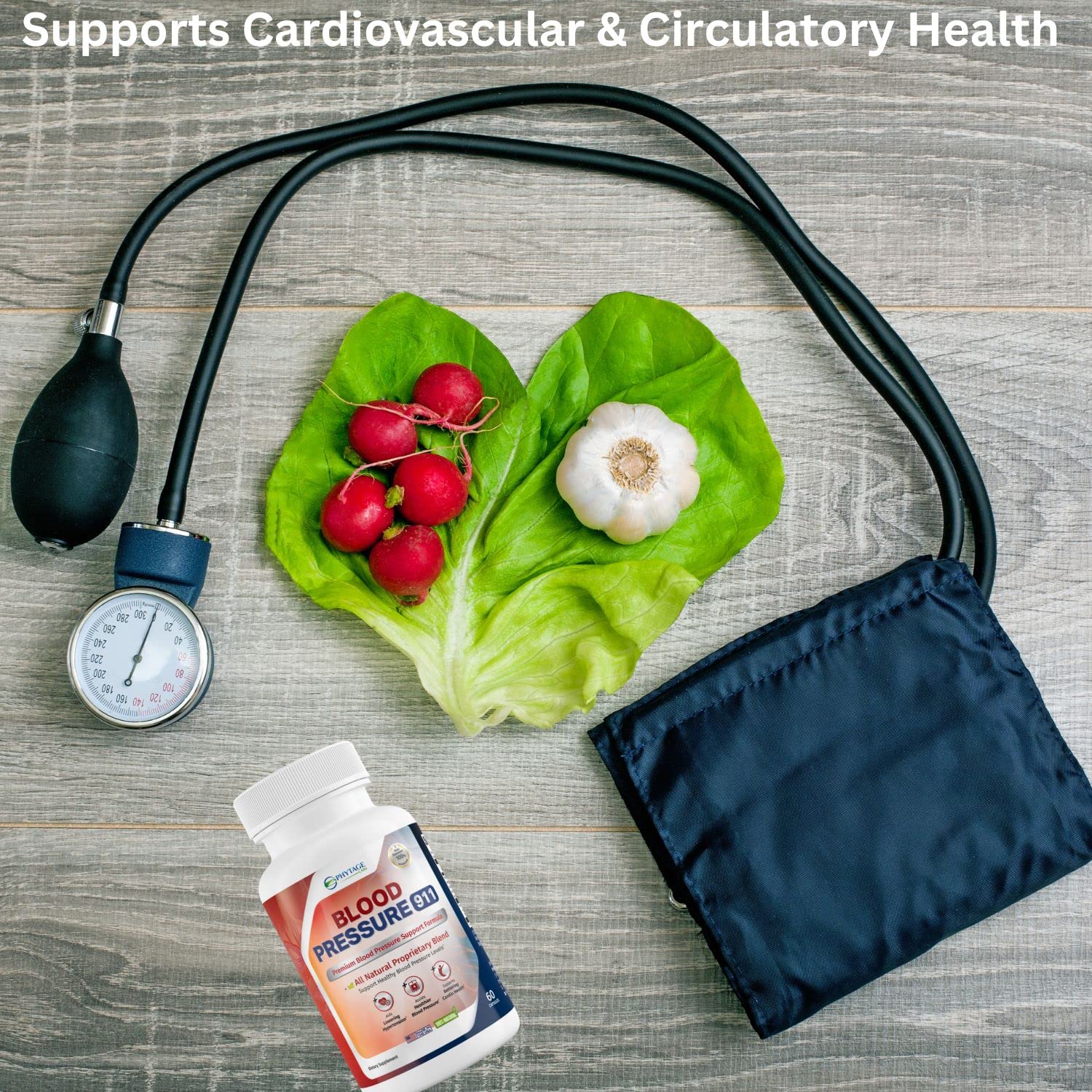 Phytage Labs Blood Pressure 911 Premium Supplement - BP Support Pills. 60 Capsules - TrustMedUSA