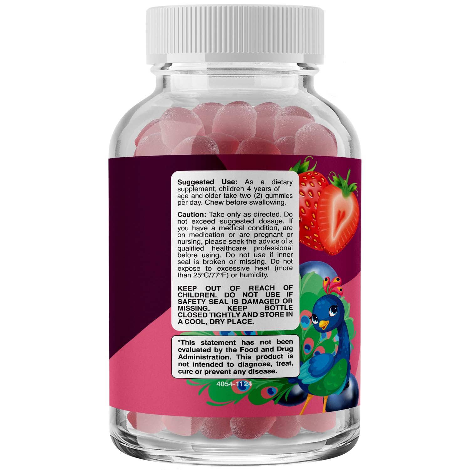 Phytoral Vegan Kids Focus Gummies - Potent Chewable Brain Support for Children - Enhances Concentration & Memory - Calming Supplements & Focus Gummies for Kids - Non-GMO & Gluten-Free - 60 Count - TrustMedUSA