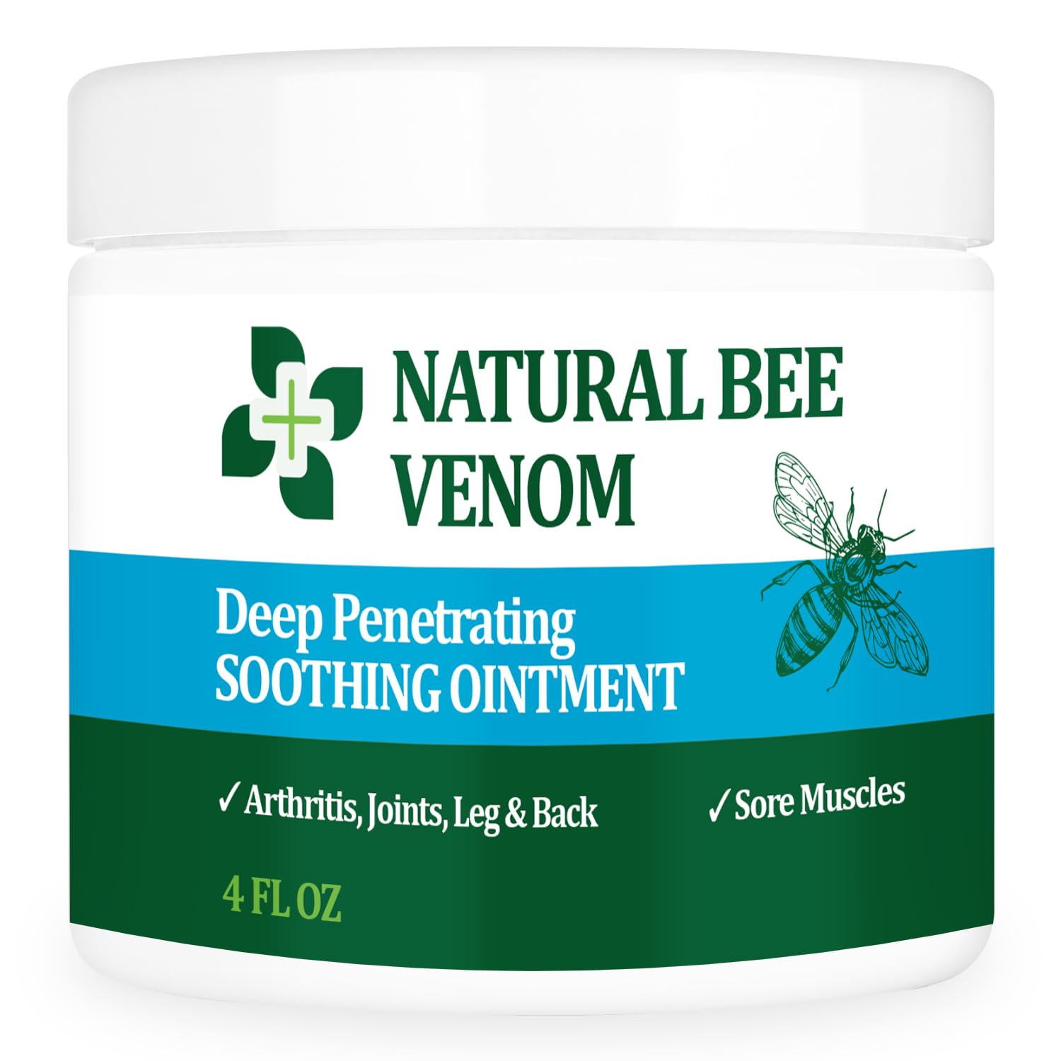 PIBIOOMAP Bee Venom Serum Joint & Muscle & Bone Cream, Pure Natural Ingredients, Fast Acting, Relief Back, Shoulder, Back, Neck, Hands, Elbows, Feet, Leg, Knees, Ankle, for Adults, Elderly - TrustMedUSA