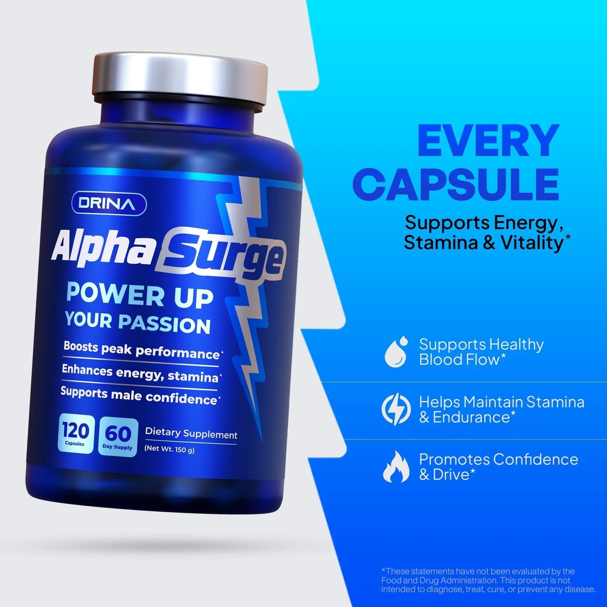 Pills for Men Fast Acting - Male Enhancing Supplement Testosterone Booster - Blood Flow, Libido, Size, Girth, Hardness, Stamina, Enlargement, Growth - Natural Performance Enhancer - 2 Month Supply - TrustMedUSA