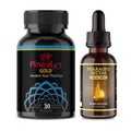 Pineal XT Gold + Pharaoh's Nectar - Pineal Gland Supplement Bundle – 24K Monoatomic Gold Ormus Drops, Pineal Gland Decalcification, Third Eye Awakening, Focus, Energy & Manifestation - TrustMedUSA