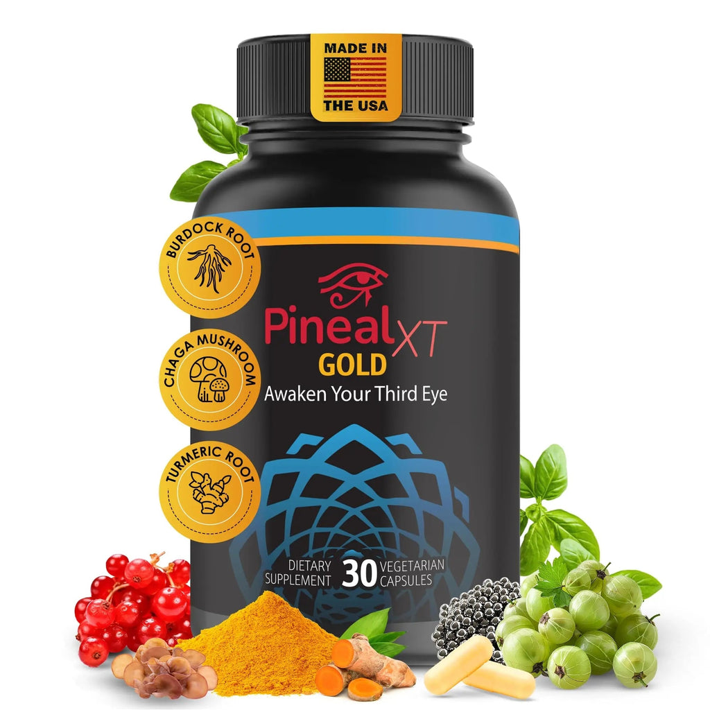 Pineal XT Gold + Pharaoh's Nectar - Pineal Gland Supplement Bundle – 24K Monoatomic Gold Ormus Drops, Pineal Gland Decalcification, Third Eye Awakening, Focus, Energy & Manifestation - TrustMedUSA