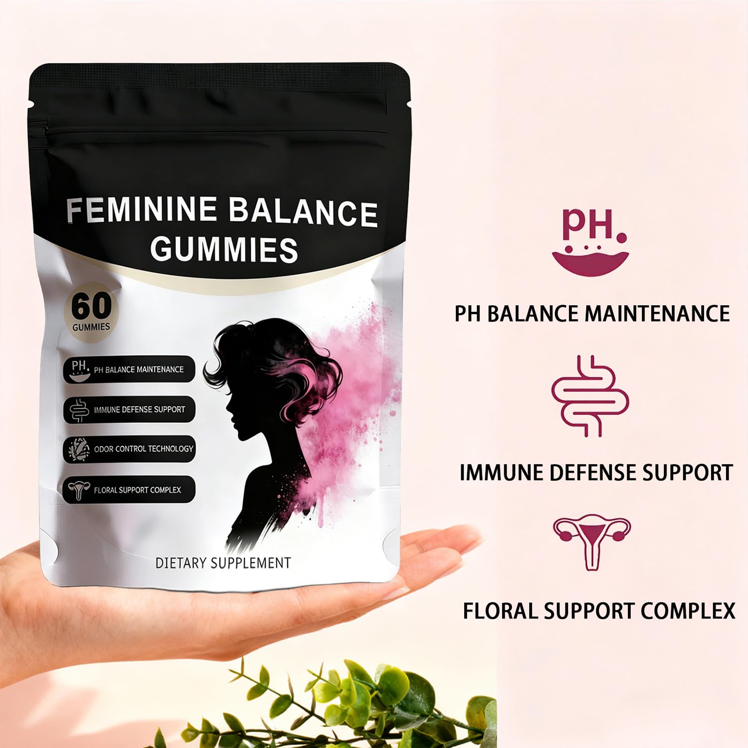 Pineapple Feminine Balance Gummies with Probiotics | Support for pH Balance & Freshness | Daily Intimate Wellness Support | Sugar-Free, Vegan | 60 Count (2) - TrustMedUSA