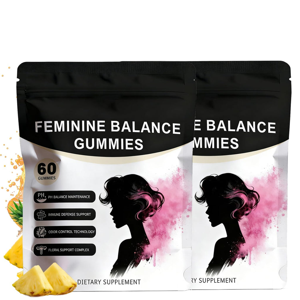 Pineapple Feminine Balance Gummies with Probiotics | Support for pH Balance & Freshness | Daily Intimate Wellness Support | Sugar-Free, Vegan | 60 Count (2) - TrustMedUSA