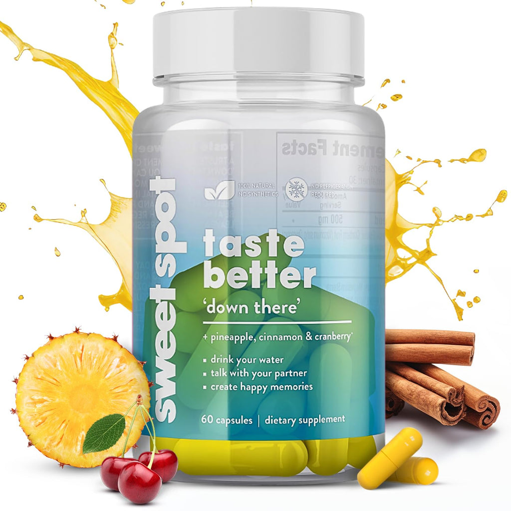 Pineapple Probiotics for Men – 625mg Sweet Spot Formula with Pineapple Extract, Cranberry & Cinnamon, Supports pH Balance & Freshens Taste, 60 Capsules, Made in the USA - TrustMedUSA