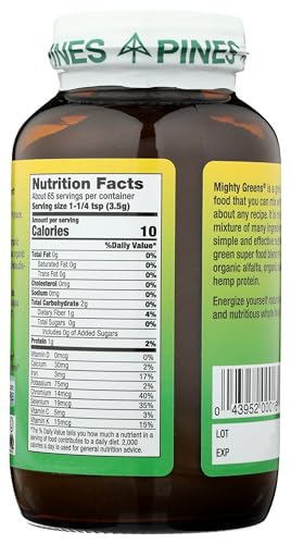 Pines Organic Mighty Greens Superfood Blend, 8 Ounce - TrustMedUSA