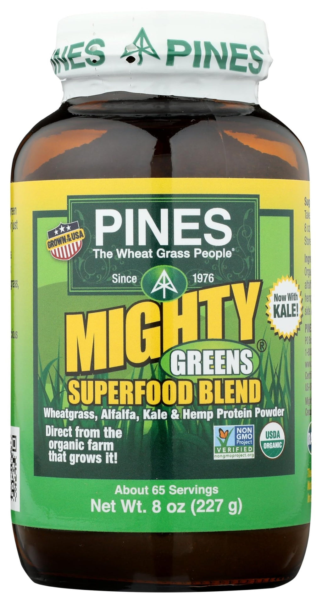 Pines Organic Mighty Greens Superfood Blend, 8 Ounce - TrustMedUSA