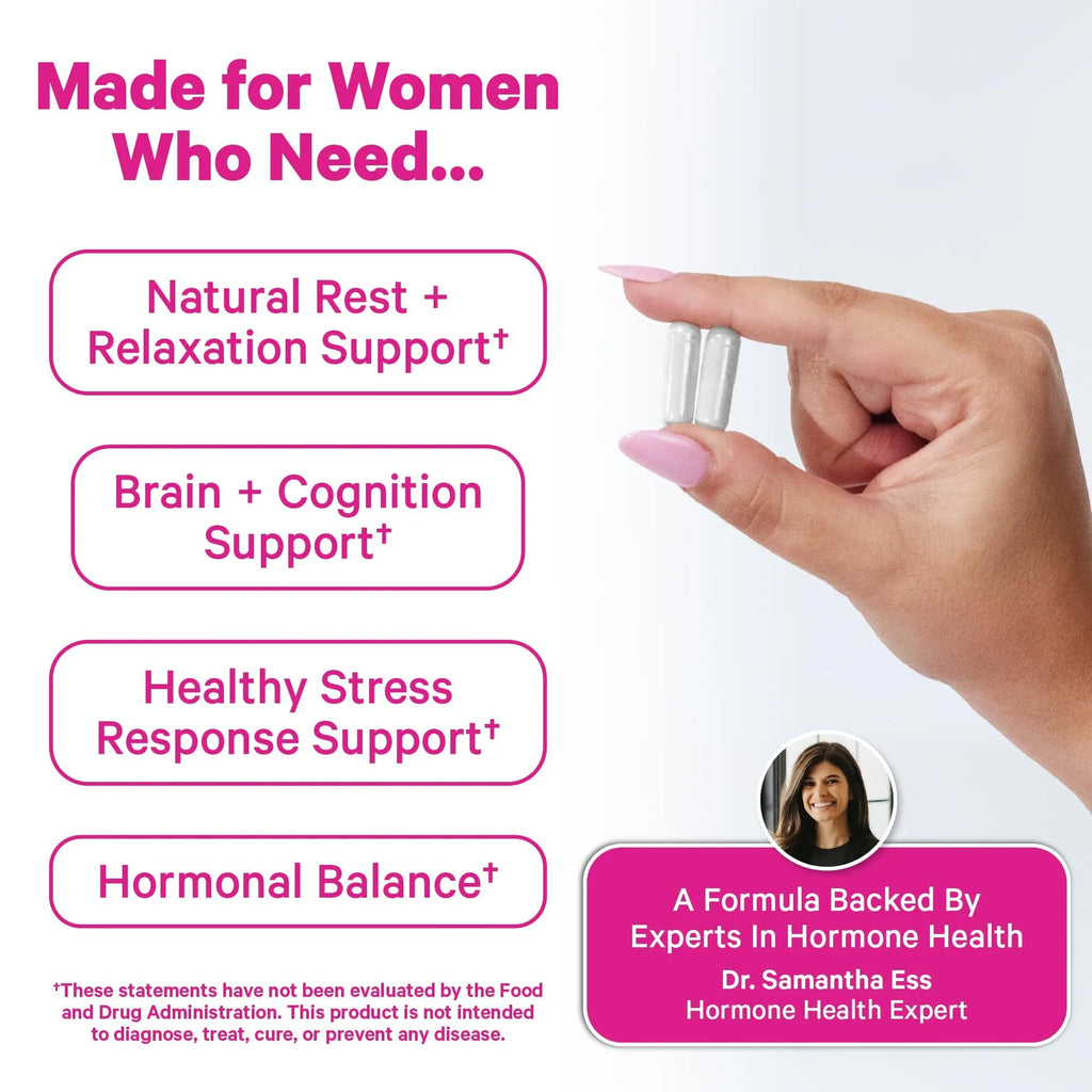 Pink Stork Magnesium Complex for Women - 8 Forms Including Glycinate, Malate, Citrate & L-Threonate - Stress, Sleep, Muscle & Hormone Support - 400 mg Elemental Magnesium - 60 Vegan Capsules - TrustMedUSA