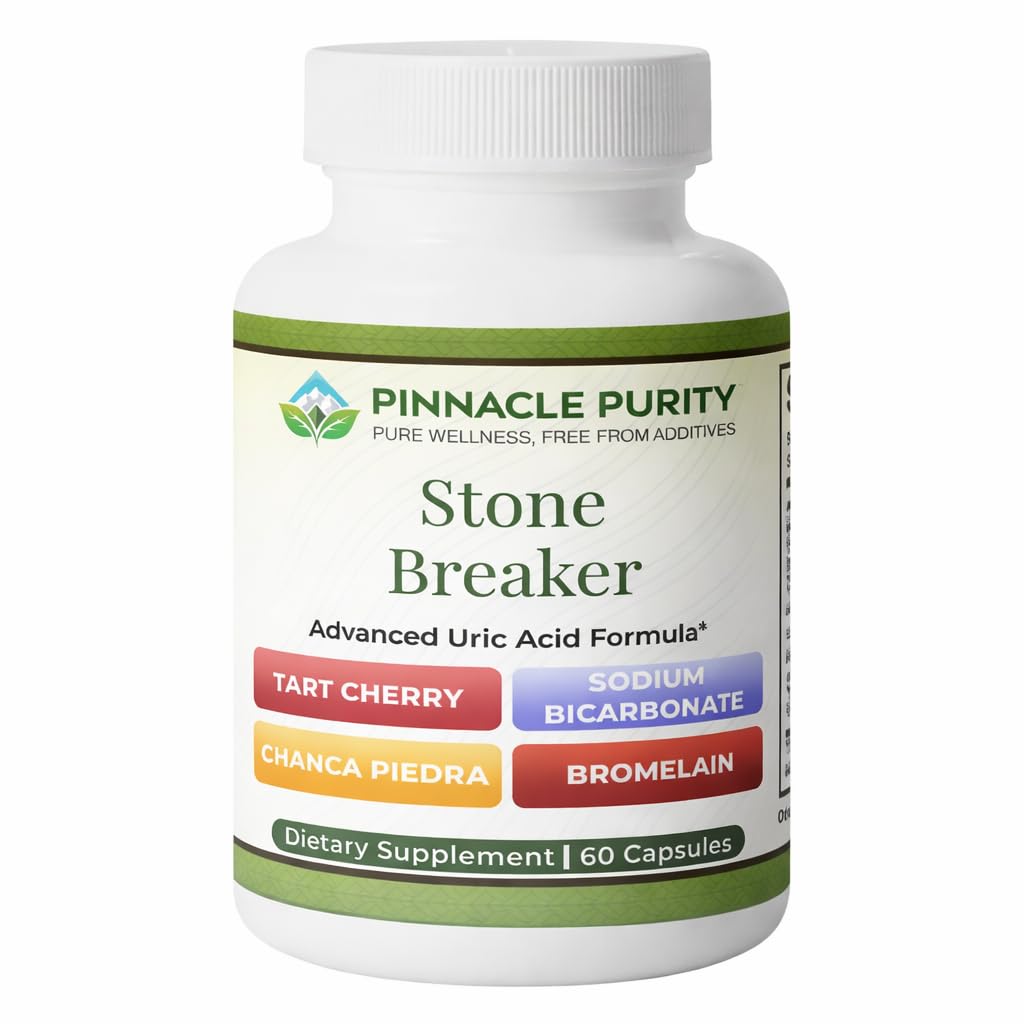 Pinnacle Purity Stone Breaker 60 Capsules, With Chanca Piedra, Tart Cherry & Bromelain – Supports Kidney & Liver Balance, Promotes Gentle Stone Management, Enhances Natural Cleansing Pathways, Non-GMO - TrustMedUSA
