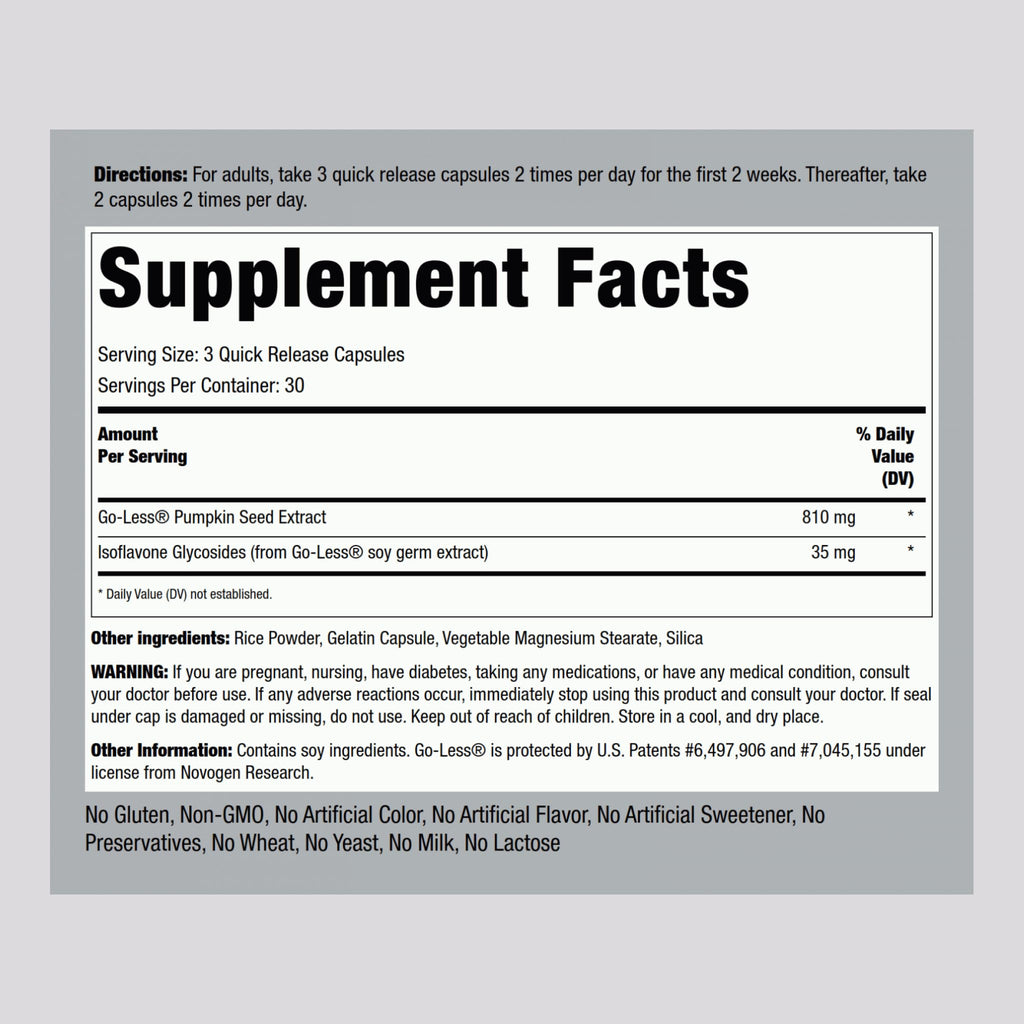 Piping Rock Bladder Control Pills for Women and Men | 90 Capsules | Maximum Strength Formula | Pumpkin Seed Extract | Non-GMO, Gluten Free Supplement - TrustMedUSA