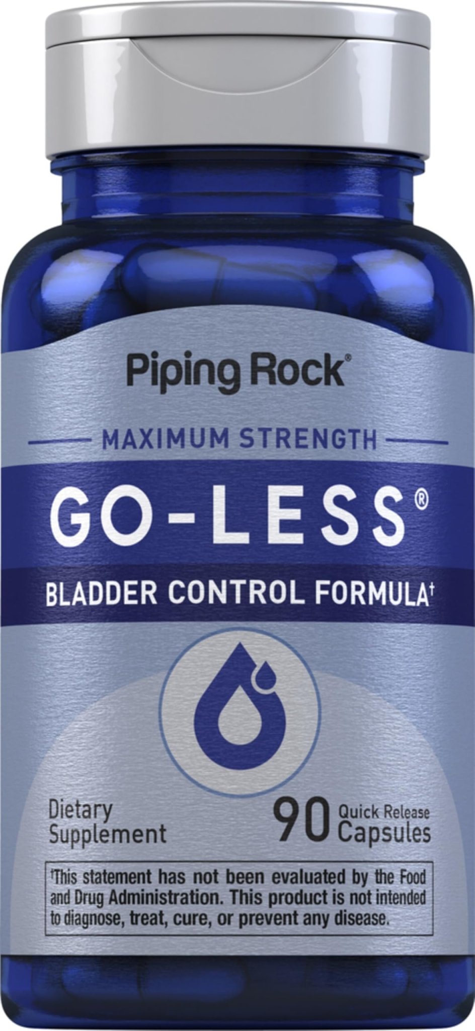 Piping Rock Bladder Control Pills for Women and Men | 90 Capsules | Maximum Strength Formula | Pumpkin Seed Extract | Non-GMO, Gluten Free Supplement - TrustMedUSA