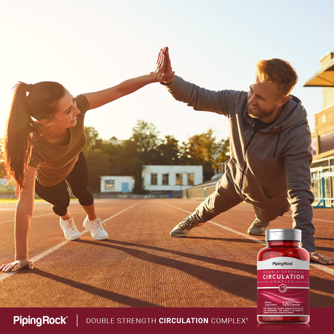 Piping Rock Circulation Supplement | 120 Capsules | Double Strength Complex | Non-GMO, Gluten Free - TrustMedUSA