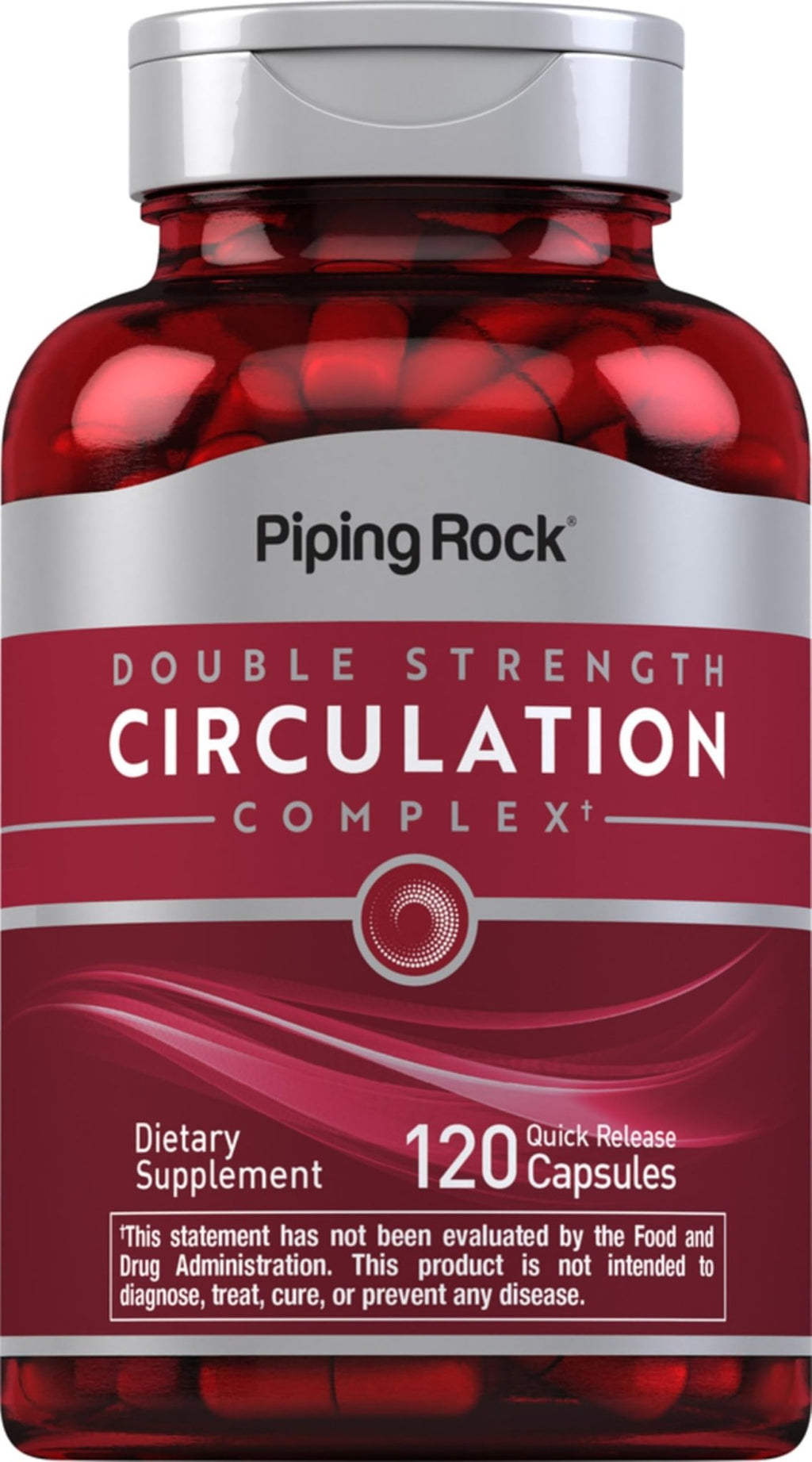 Piping Rock Circulation Supplement | 120 Capsules | Double Strength Complex | Non-GMO, Gluten Free - TrustMedUSA