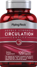 Piping Rock Circulation Supplement | 120 Capsules | Double Strength Complex | Non-GMO, Gluten Free - TrustMedUSA