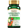 Piping Rock Fruits and Veggies Supplement | 60 Capsules | Superfood Fruit and Vegetables Vitamins | with Prebiotic Blend | Vegetarian Formula | Non-GMO, Gluten Free - TrustMedUSA