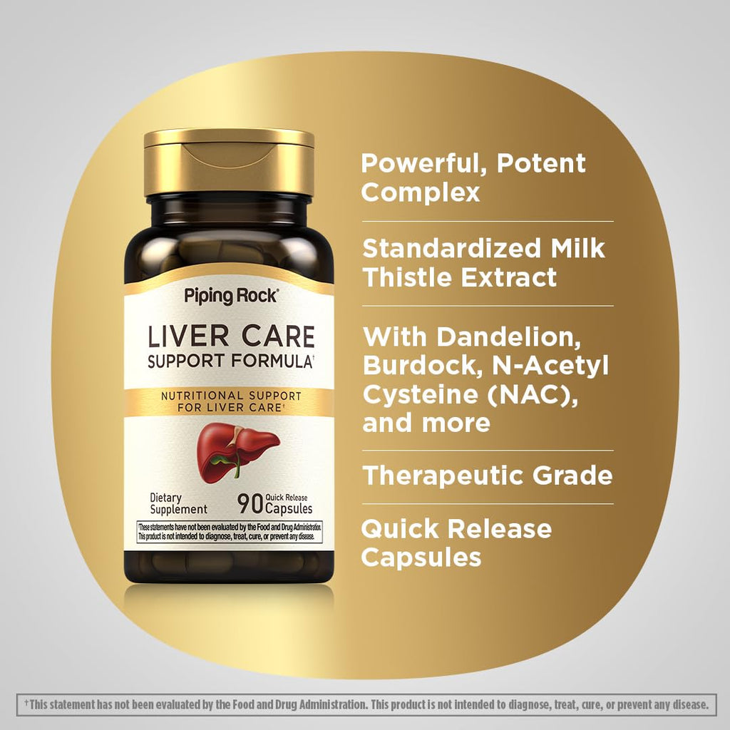 Piping Rock Liver Cleanse Complex | 90 Capsules | Liver Care Support Formula | Non-GMO, Gluten Free Supplement - TrustMedUSA