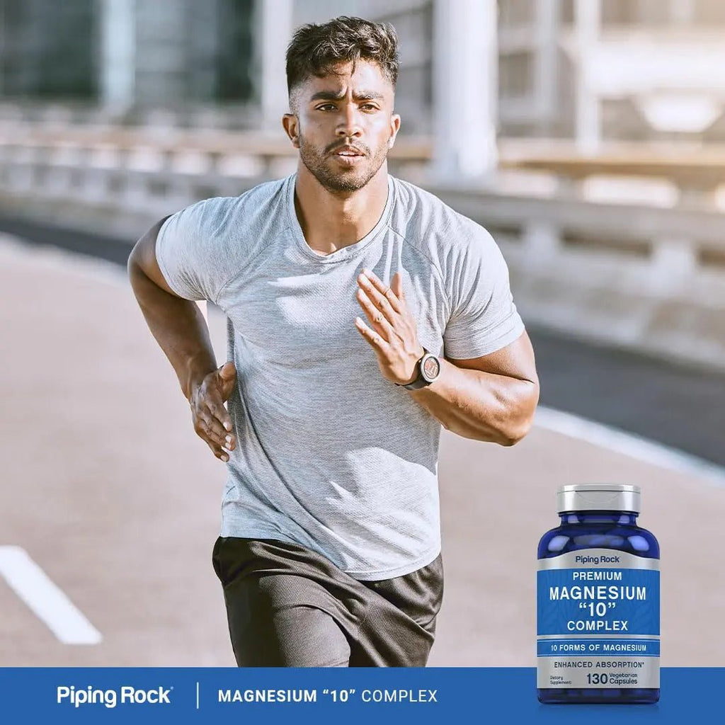 Piping Rock Magnesium 10 in One Complex | 130 Capsules | Supplement for Men and Women | Vegetarian, Non-GMO, Gluten Free - TrustMedUSA