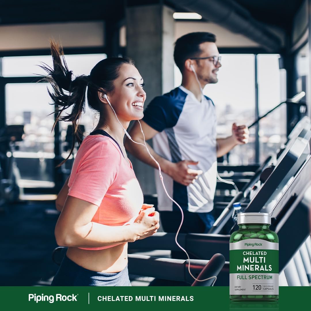 Piping Rock Mega Multi Mineral Chelated Supplement | 120 Capsules | for Men and Women | Iron Free | Non-GMO, Gluten Free - TrustMedUSA