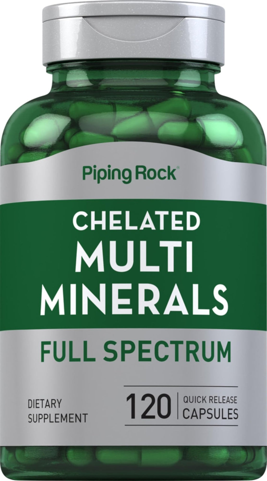 Piping Rock Mega Multi Mineral Chelated Supplement | 120 Capsules | for Men and Women | Iron Free | Non-GMO, Gluten Free - TrustMedUSA