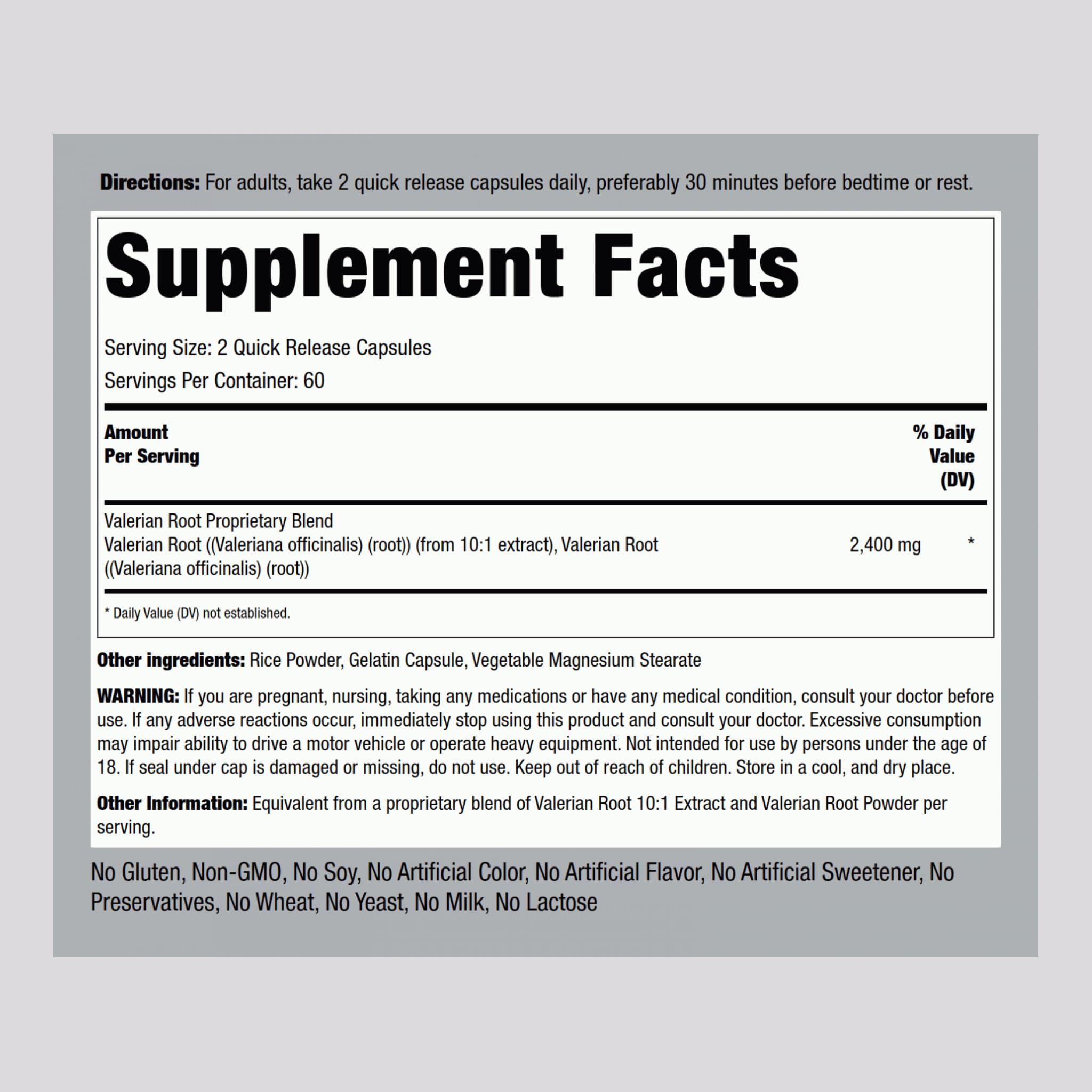 Piping Rock Valerian Root Capsules | 120 Count | Extract Supplement | Herbal Blend | Non-GMO, Gluten Free - TrustMedUSA