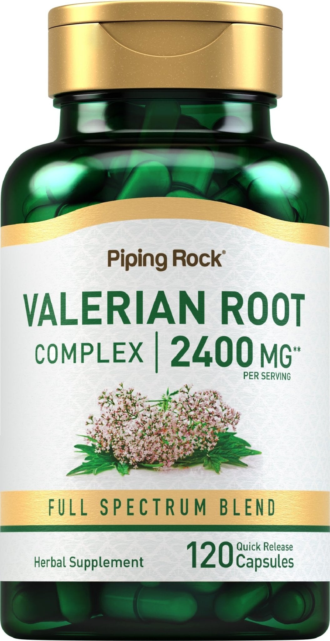 Piping Rock Valerian Root Capsules | 120 Count | Extract Supplement | Herbal Blend | Non-GMO, Gluten Free - TrustMedUSA